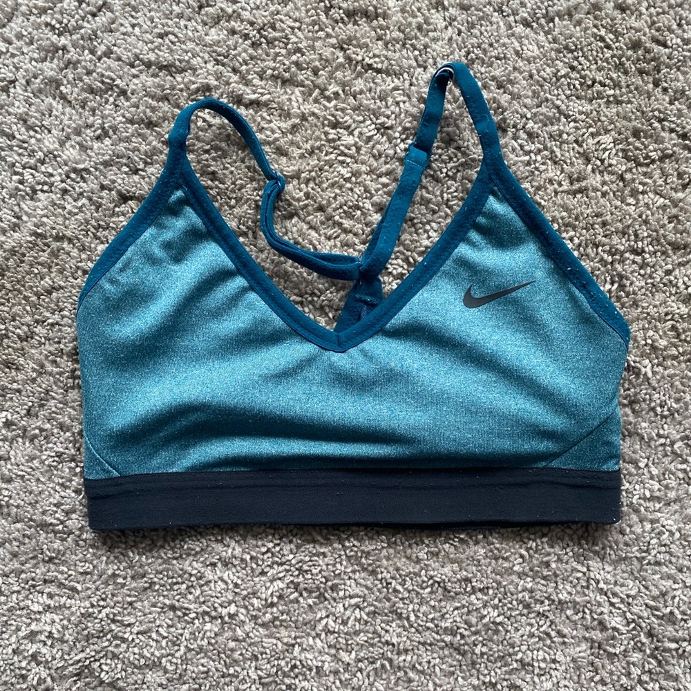 Nike Blue and Black Sports Bra Intimates